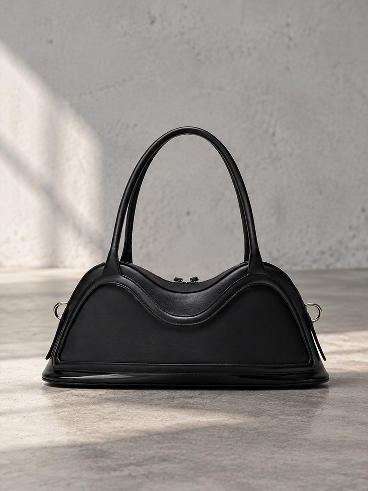 Bolso de Hombro Ondulado - Negro