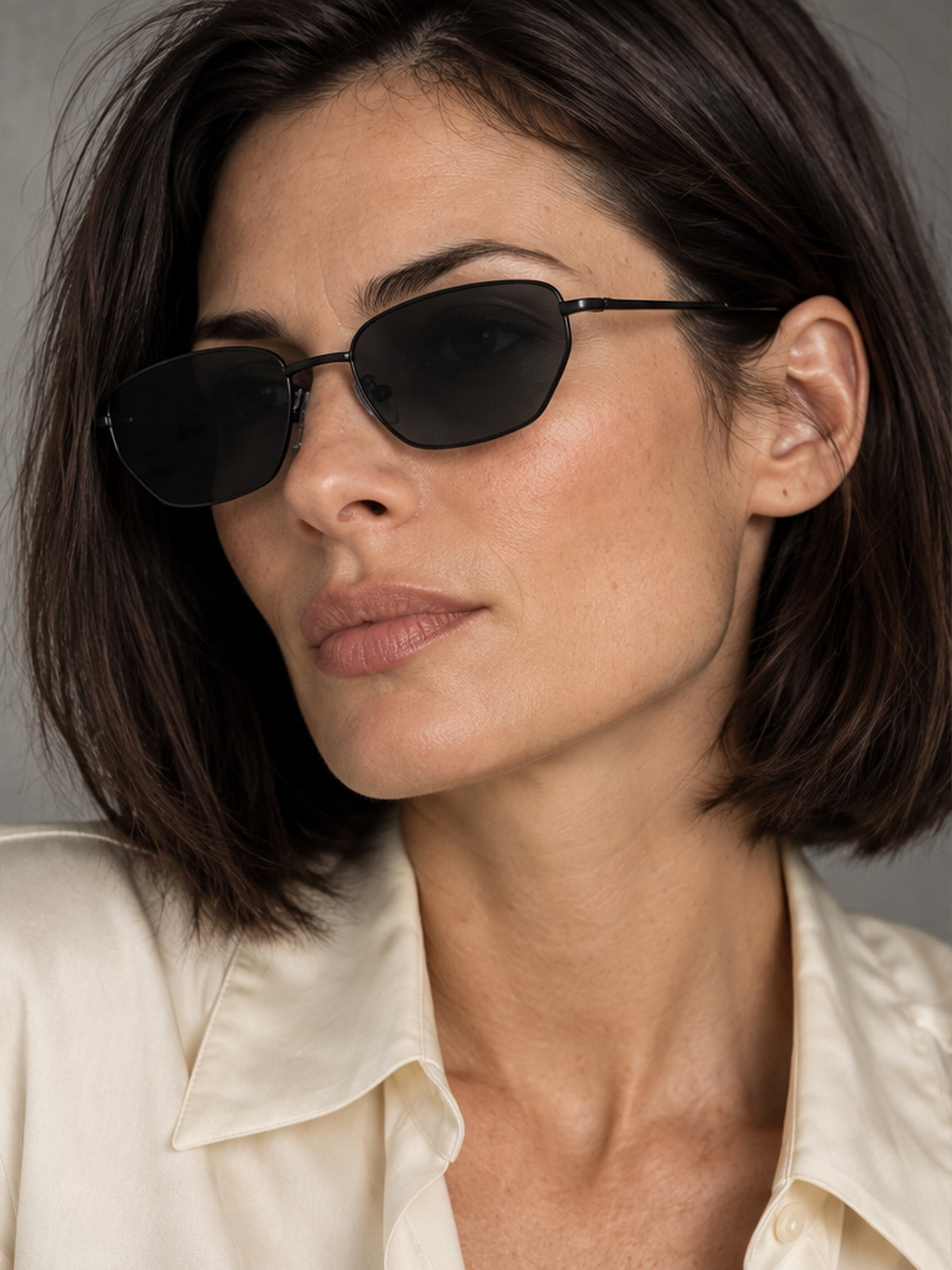 Gafas de Sol Geométricas Metal - Negro