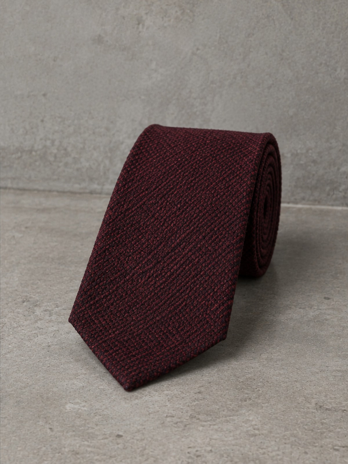 Corbata Elegante Texturizada - Burdeos