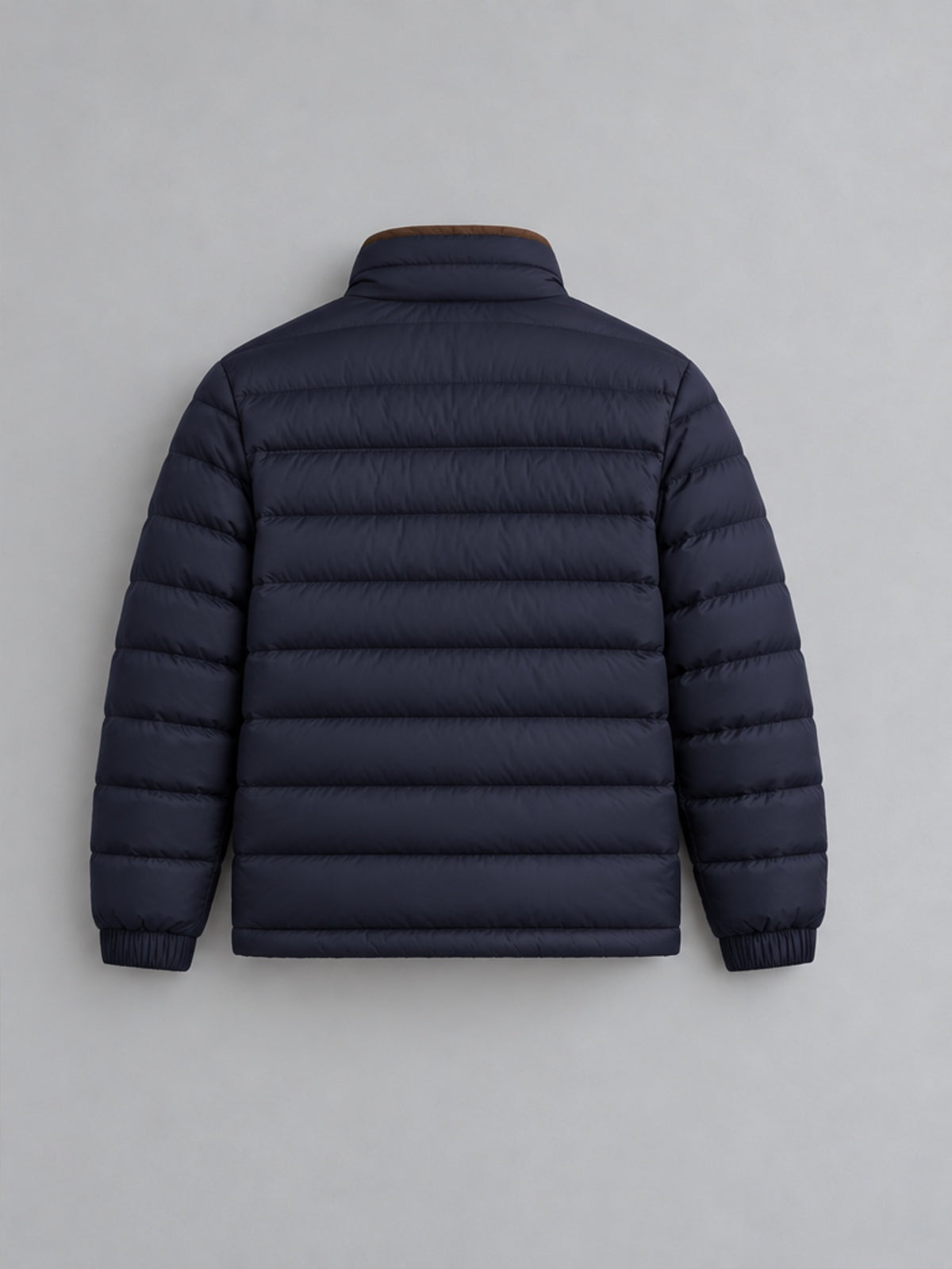 Plumífero Acolchado con Cuello Alto - Azul Marino