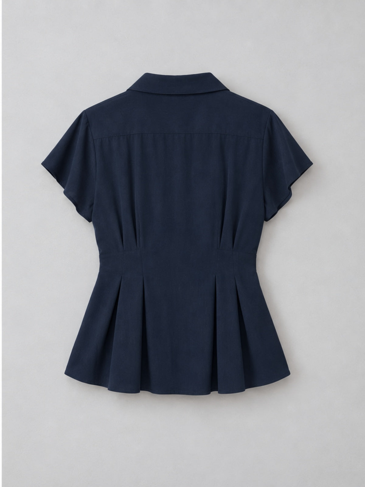 Blusa Esencial con Corte Evasé - Azul Marino