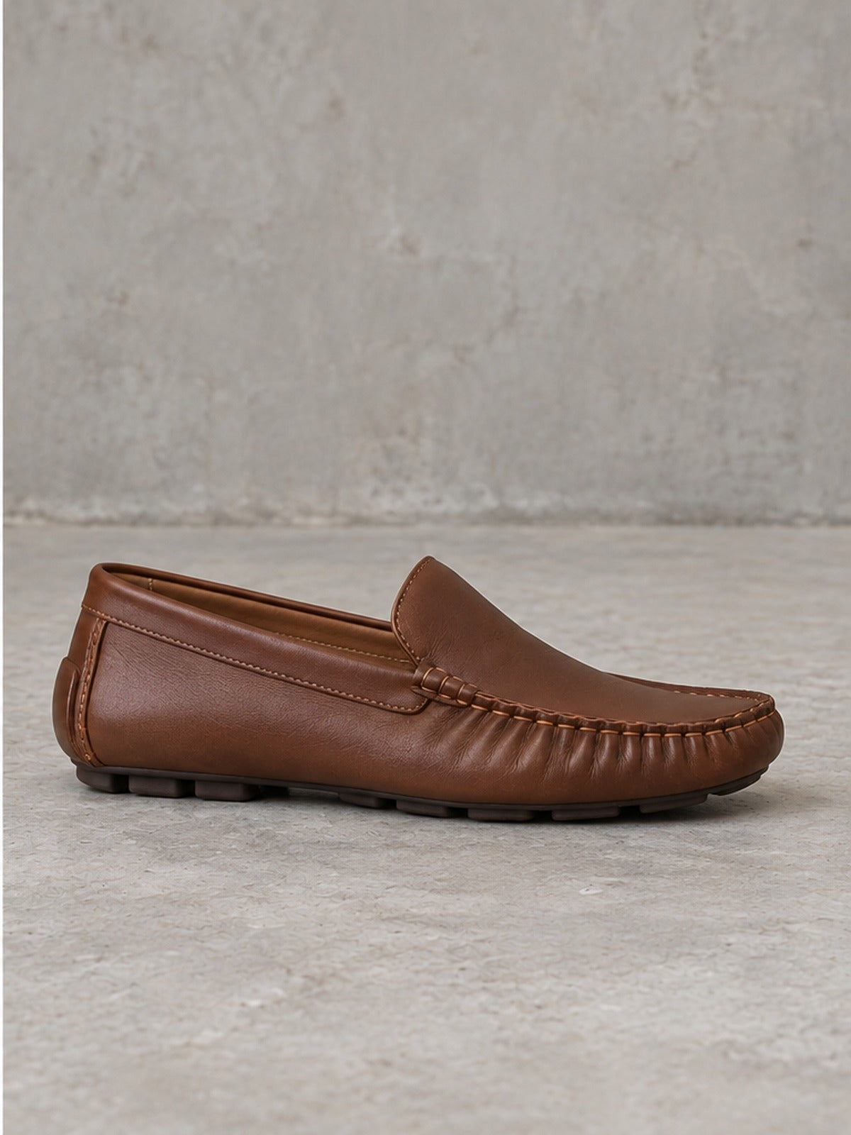 Mocasín Fruncido Elegante Suave - Marrón