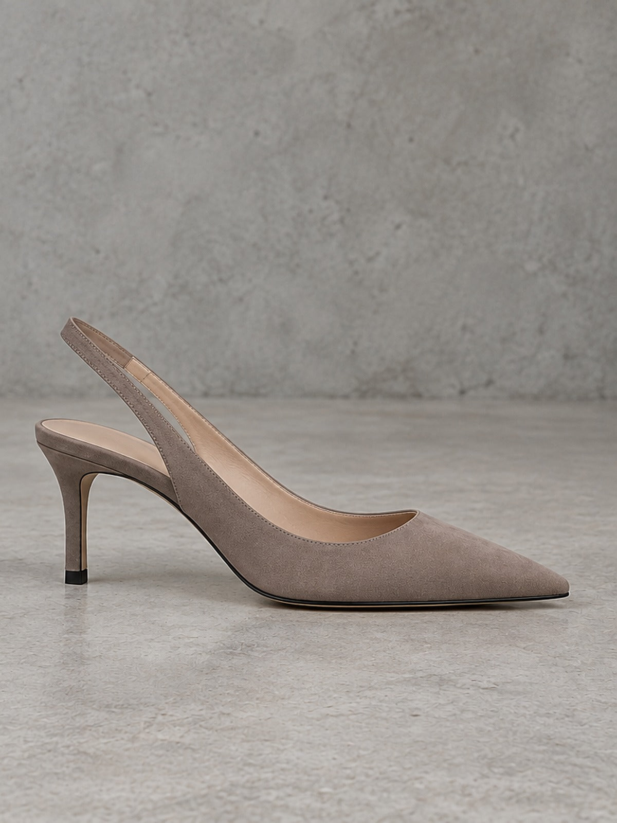 Zapato Destalonado Tacón - Gris Topo