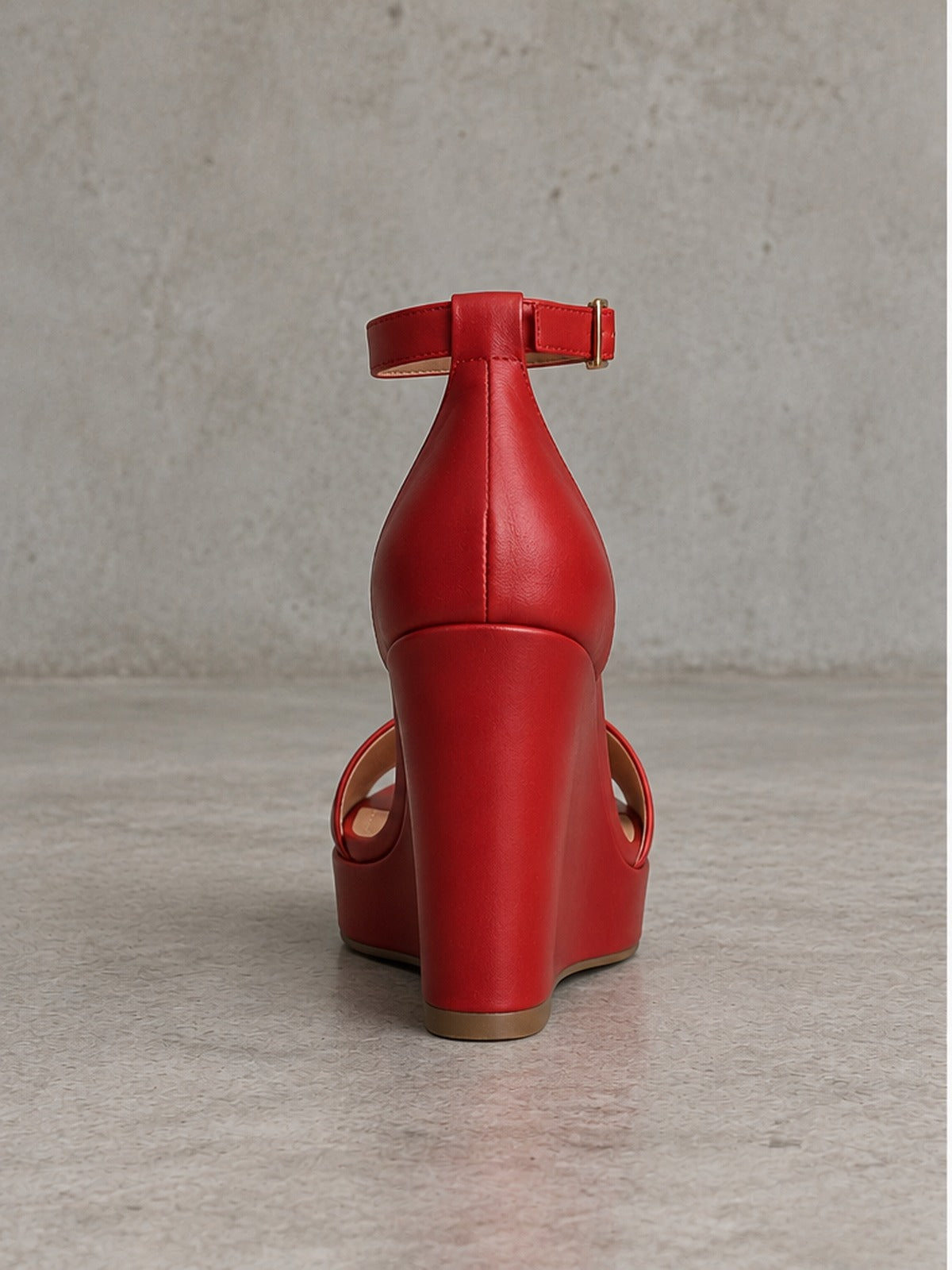 Sandalia Elegante Cuña - Rojo