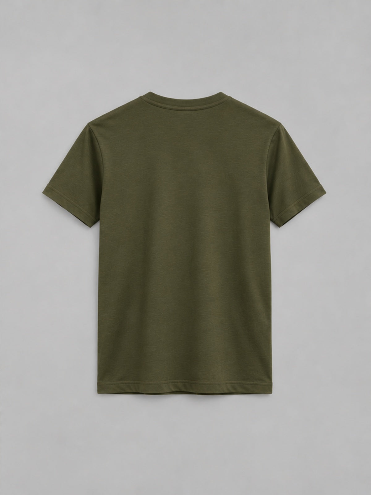 Camiseta Ajustada Cuello Redondo - Verde Oliva