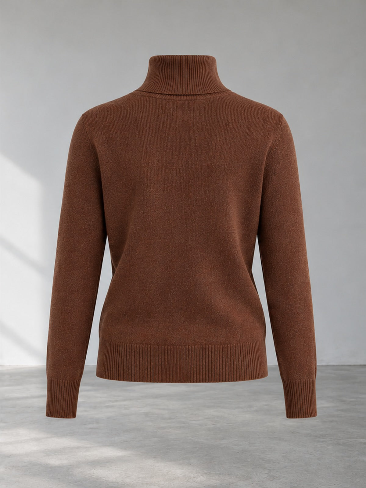 Jersey Cuello Alto Versátil - Marrón