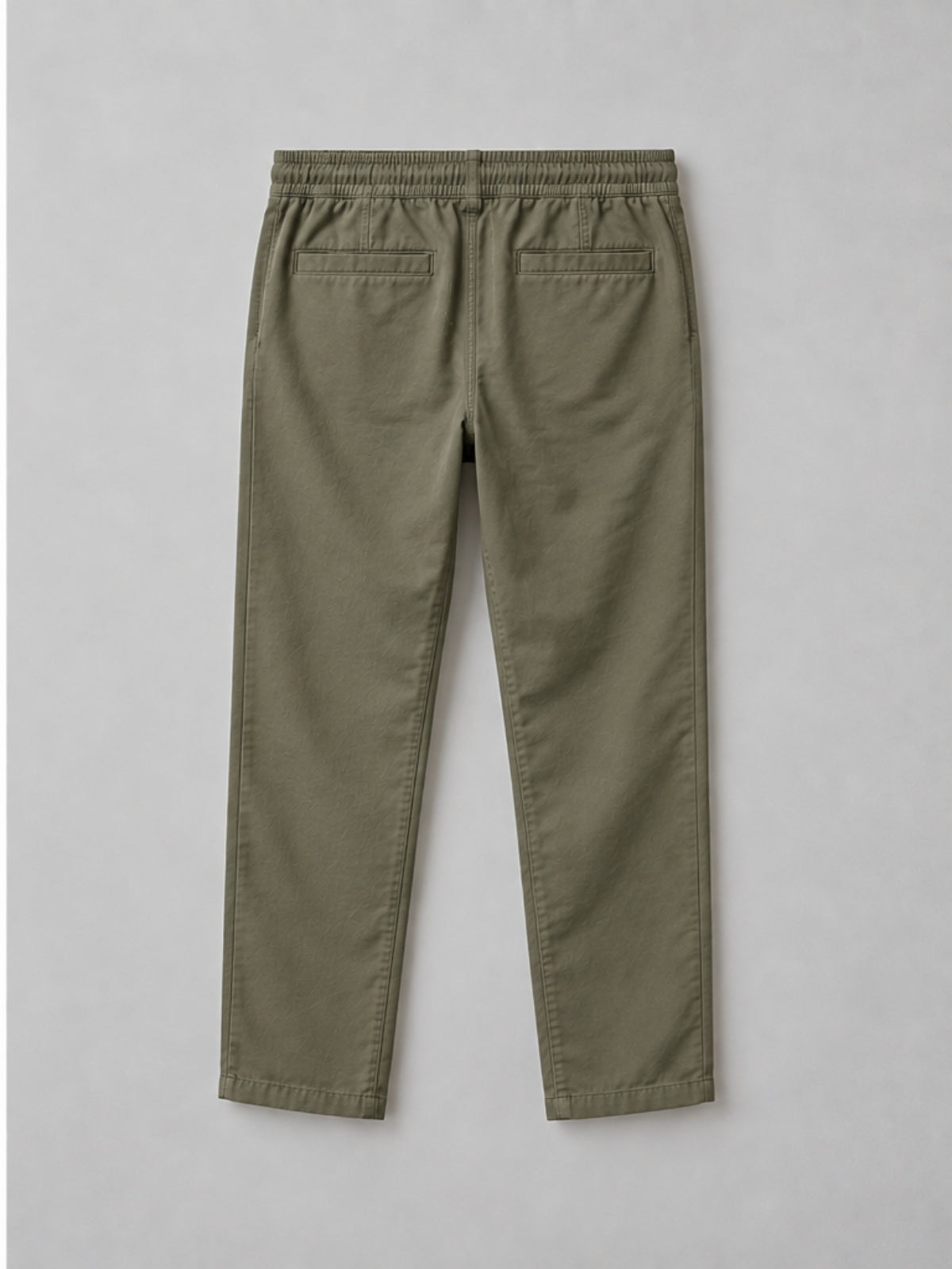 Pantalón Chino con Cintura Elástica - Verde Oliva