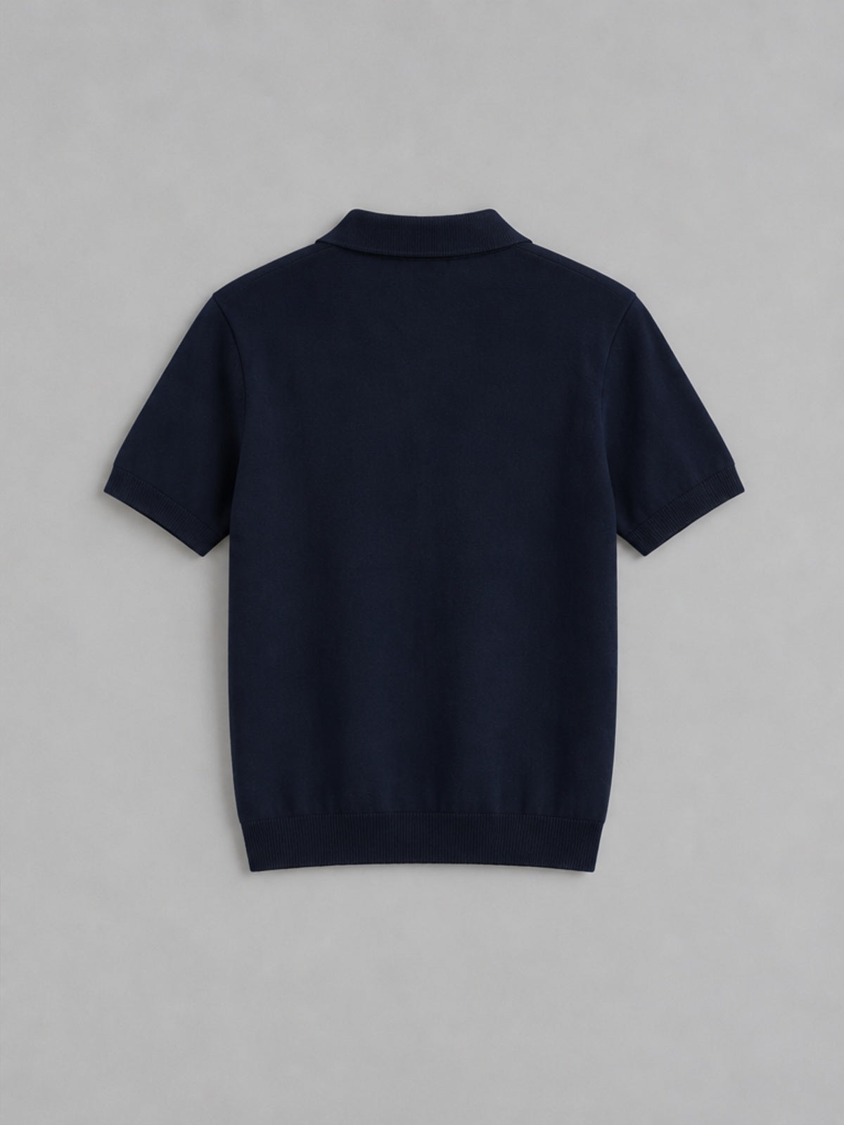 Polo Punto Retro con Franja - Azul Marino y Verde