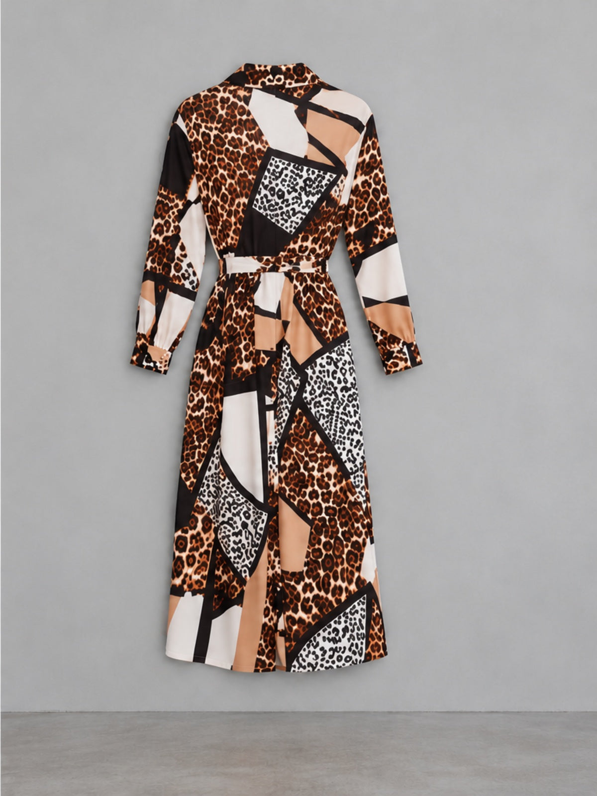 Vestido Camisero Estampado Animal - Multicolor