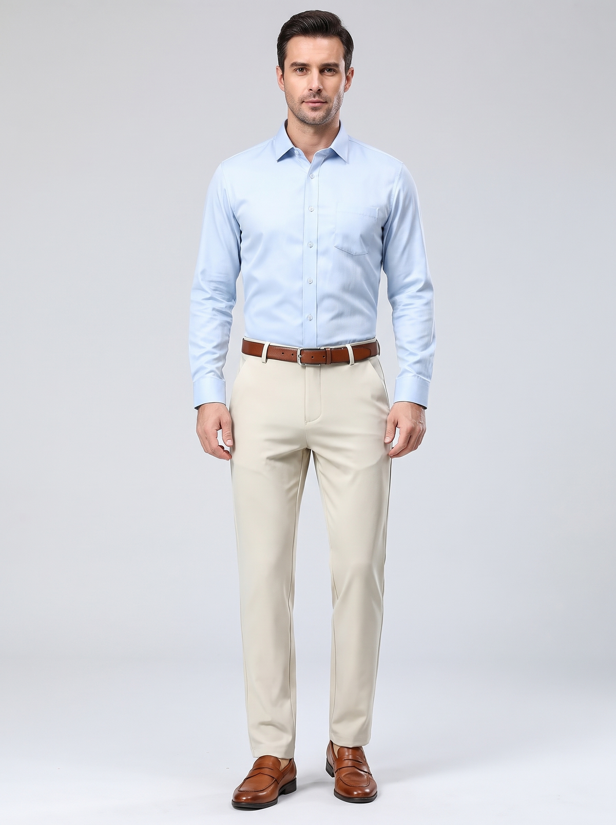 Pantalón de Vestir Flex - Beige Piedra