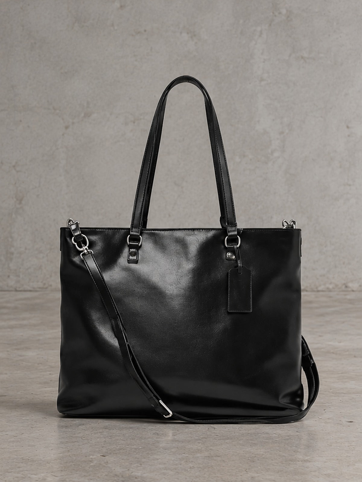 Bolso Tote Elegante Brillo - Negro
