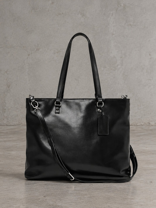 Bolso Tote Elegante Brillo - Negro