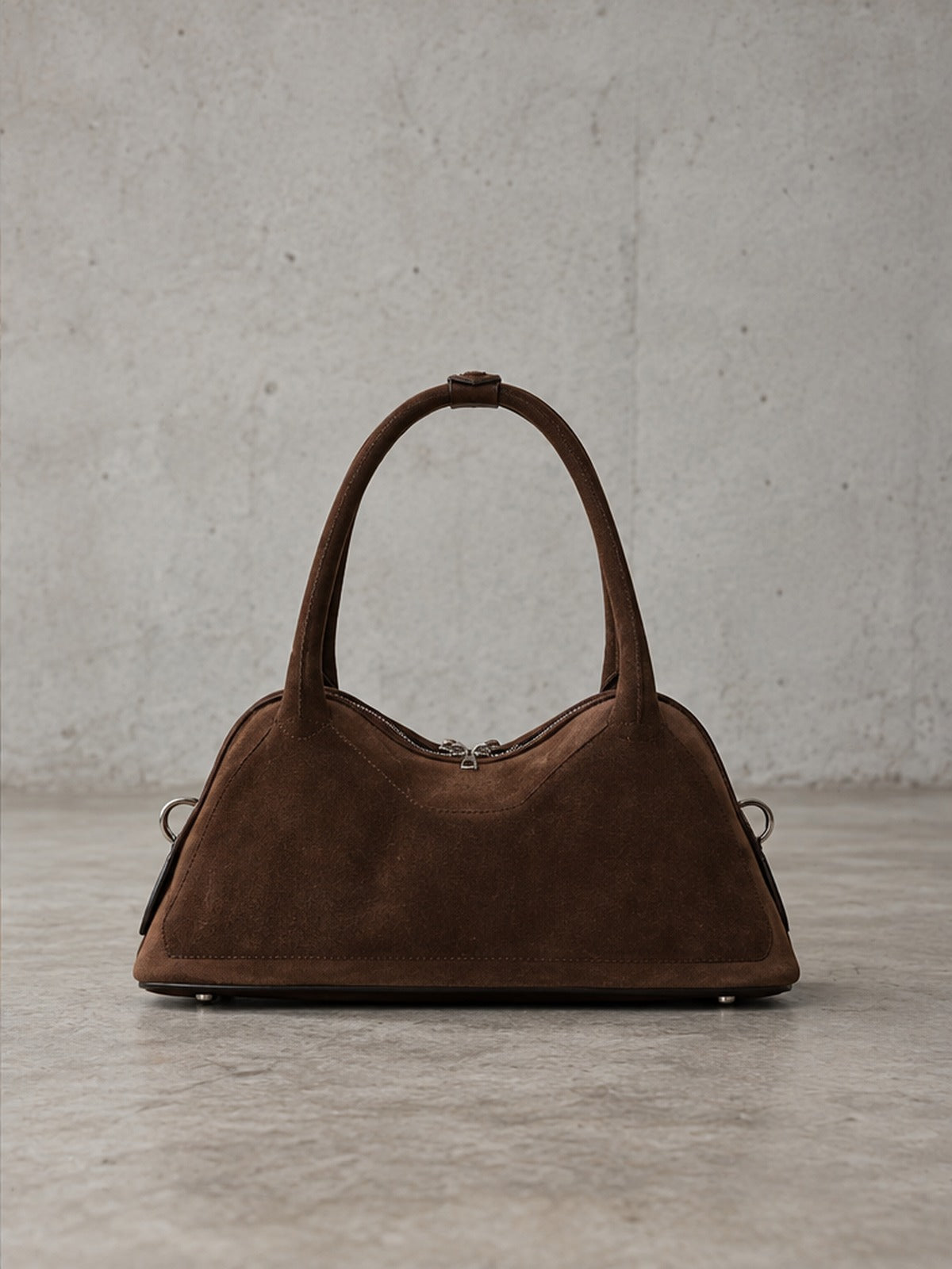 Bolso de Hombro Esencial Ondulado - Marrón