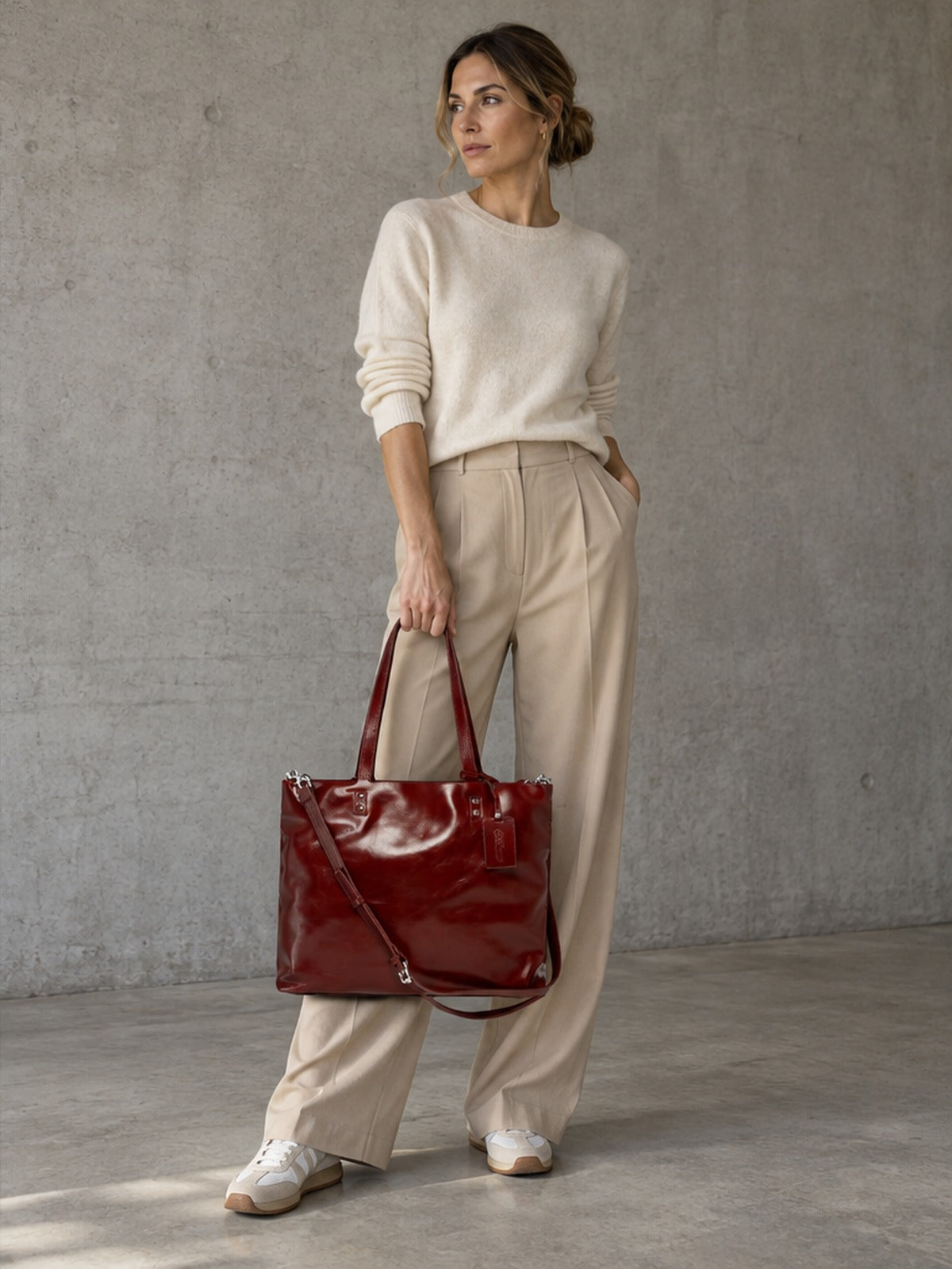 Bolso Tote Versátil Brillo - Burdeos