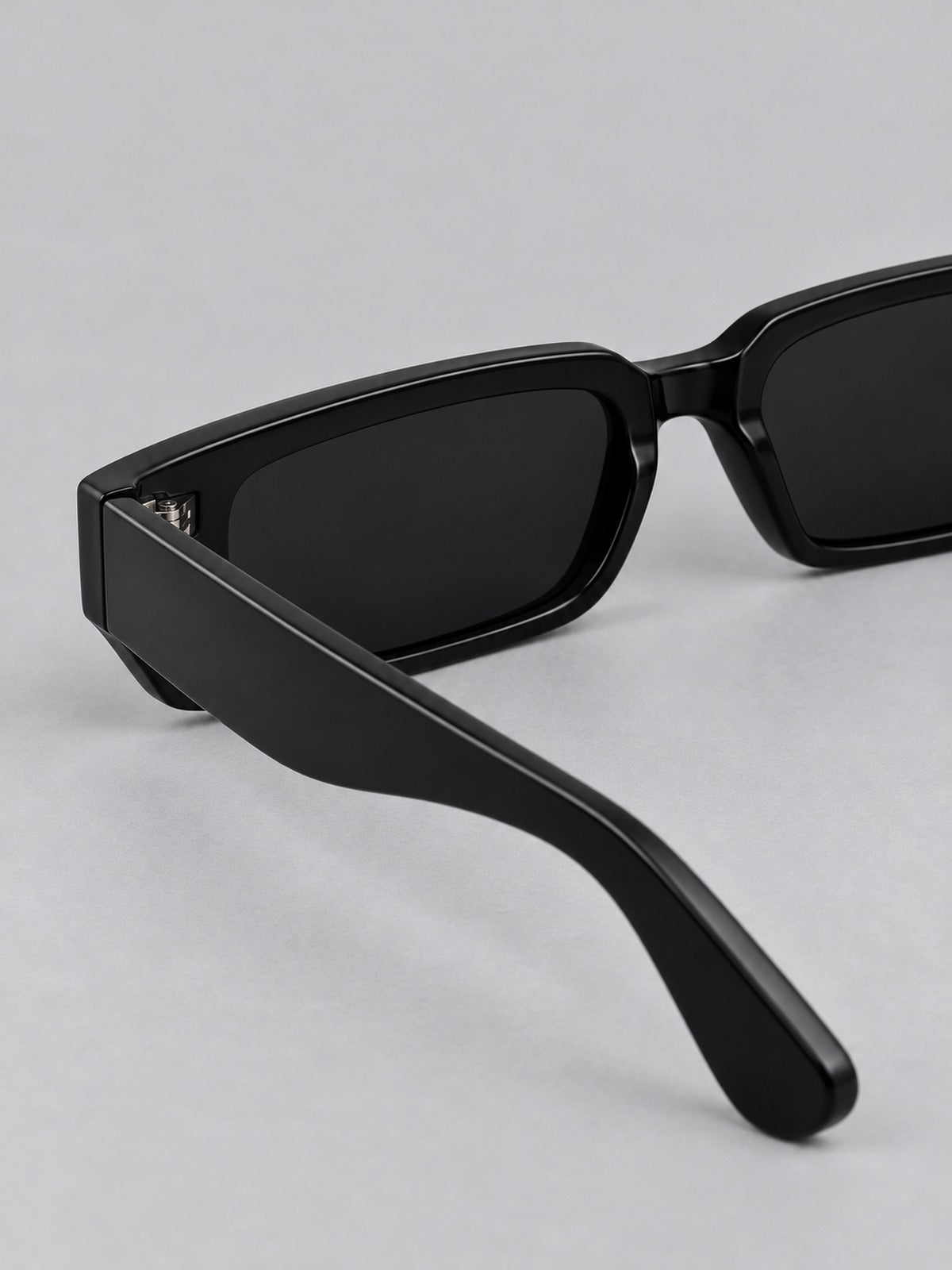 Gafas de Sol Rectangulares Estrechas - Negro