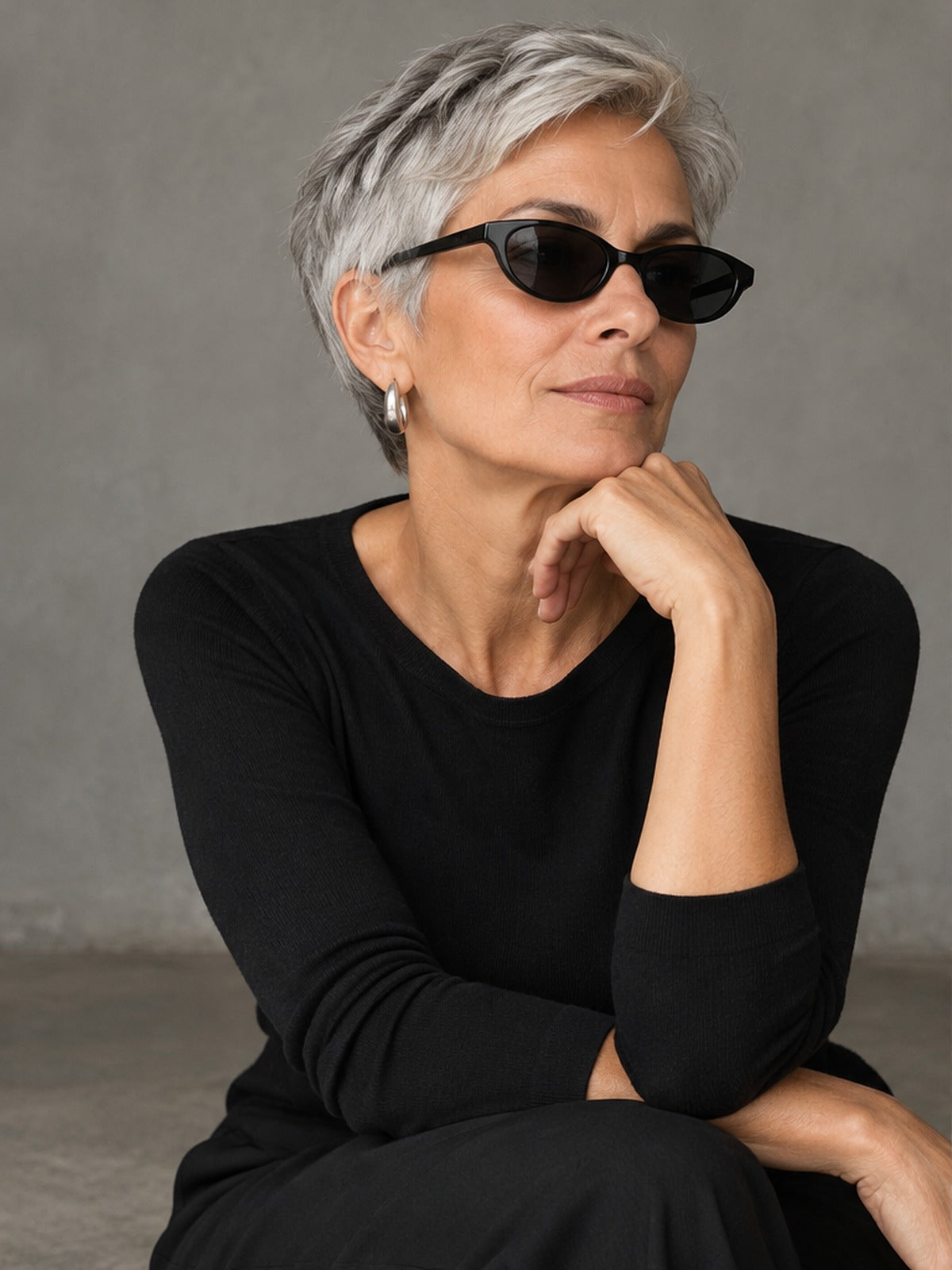 Gafas de Sol Ovaladas - Negro