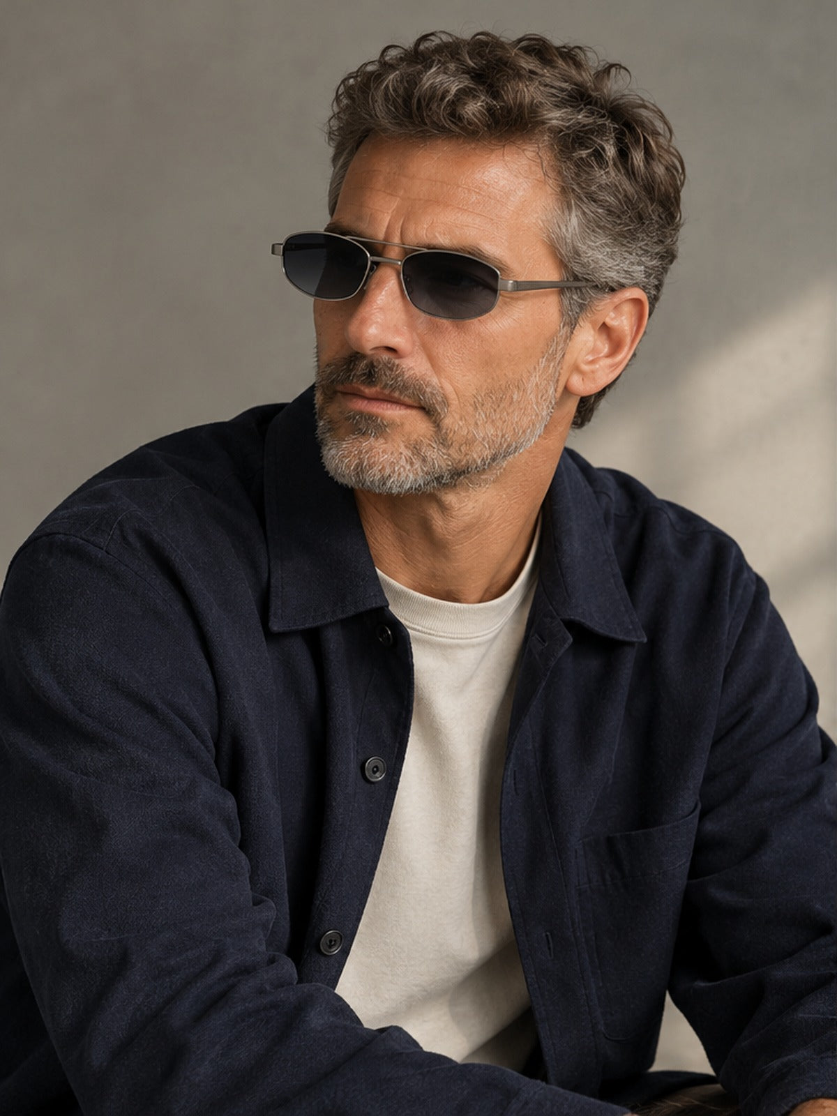Gafas de Sol Ovaladas Metal - Gunmetal