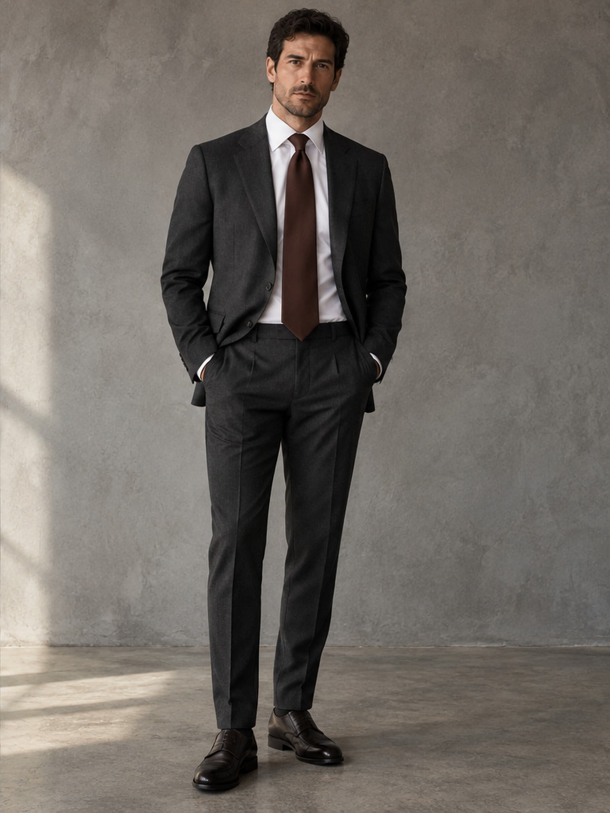 Corbata Esencial Textura - Chocolate
