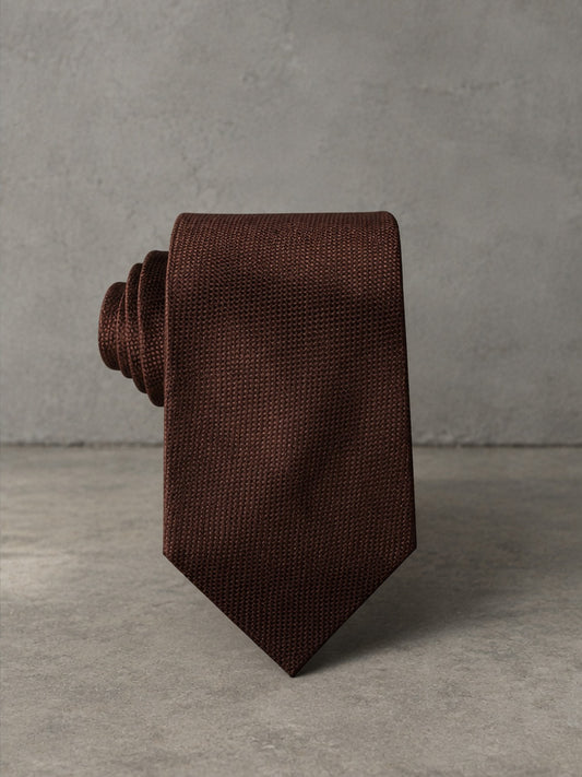 Corbata Esencial Textura - Chocolate