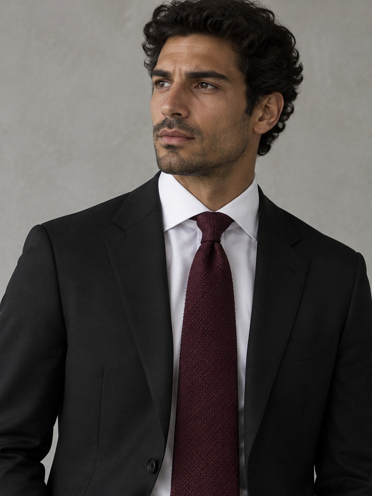 Corbata Elegante Texturizada - Burdeos