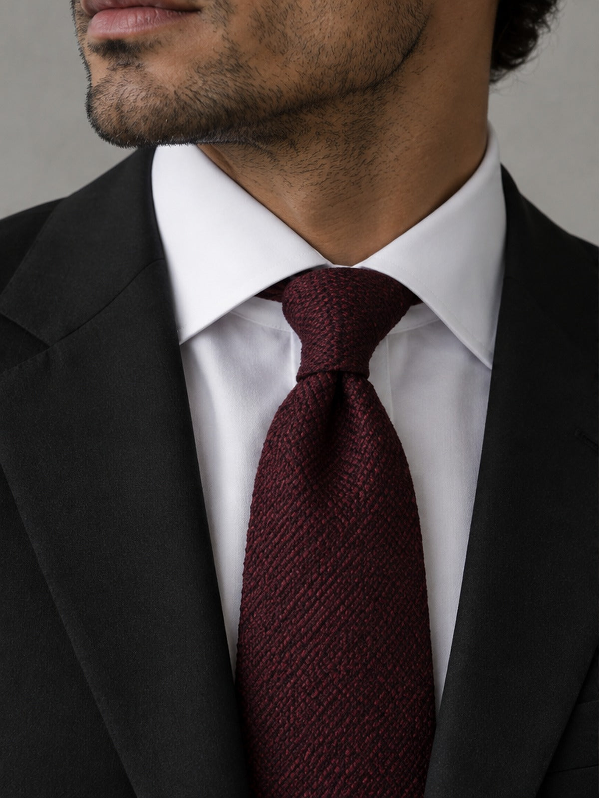 Corbata Elegante Texturizada - Burdeos