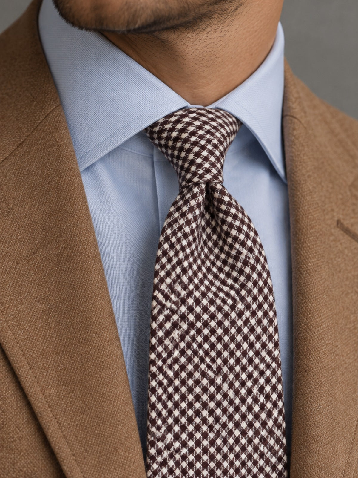 Corbata Pata de Gallo - Marrón