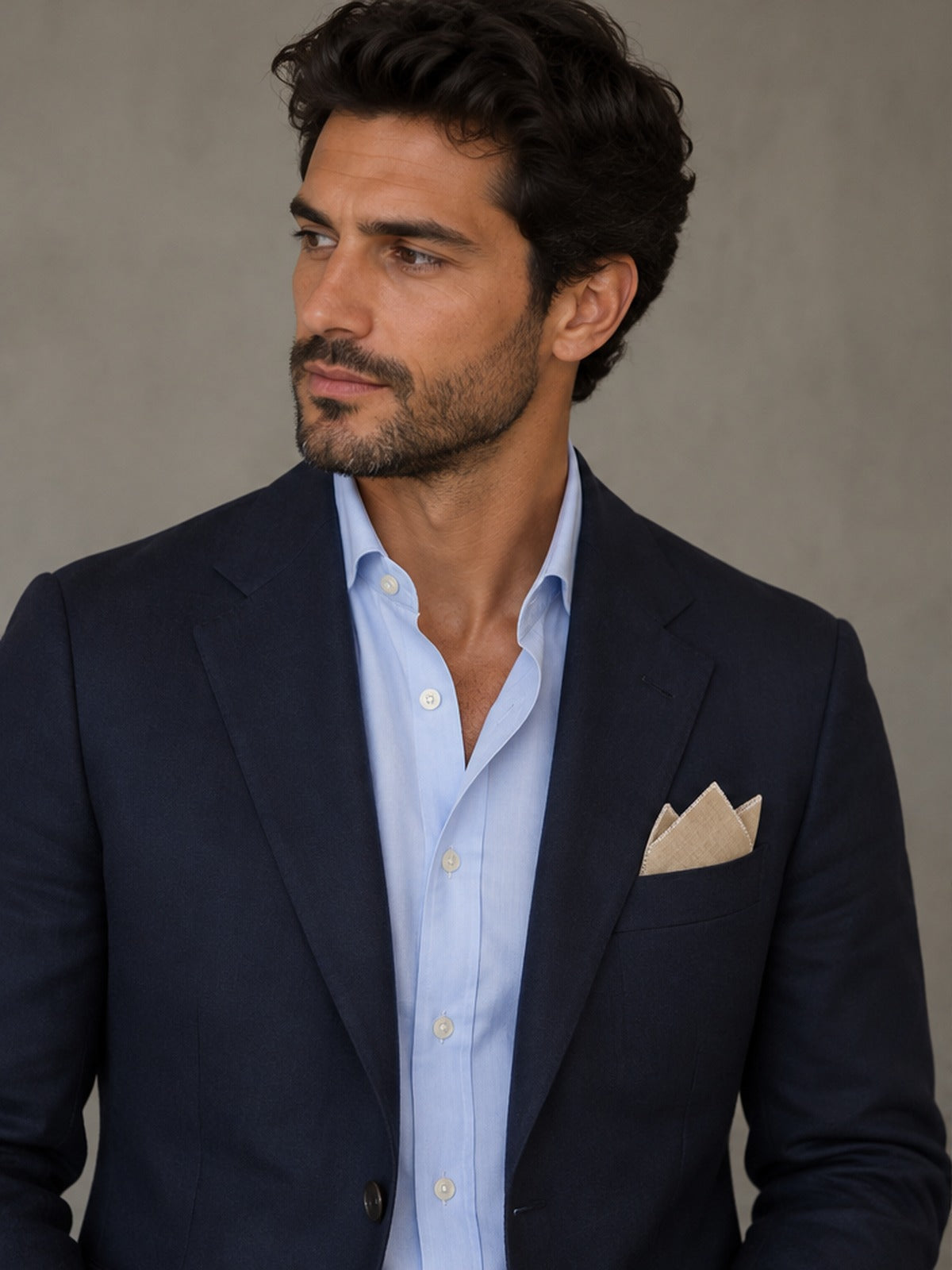 Pañuelo de Bolsillo Elegante - Caqui