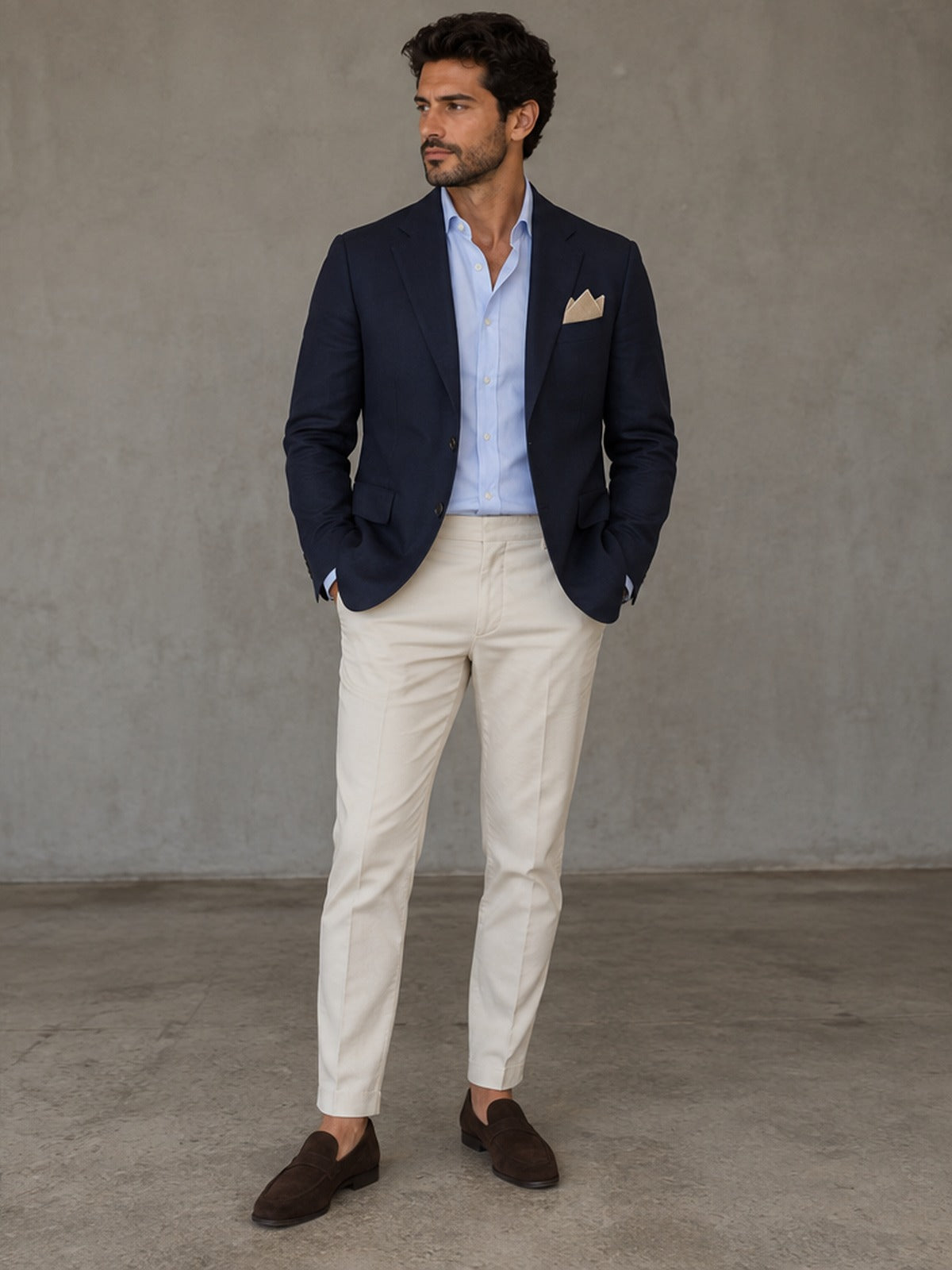 Pañuelo de Bolsillo Elegante - Caqui