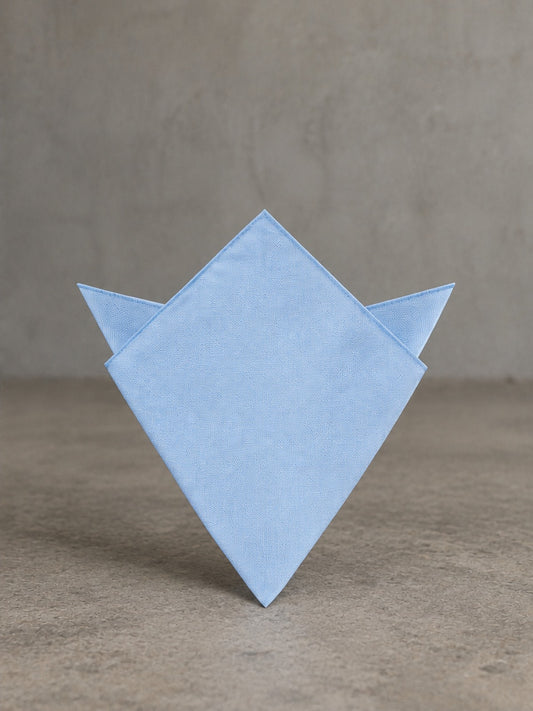 Pañuelo de Bolsillo Tejido - Azul Hielo