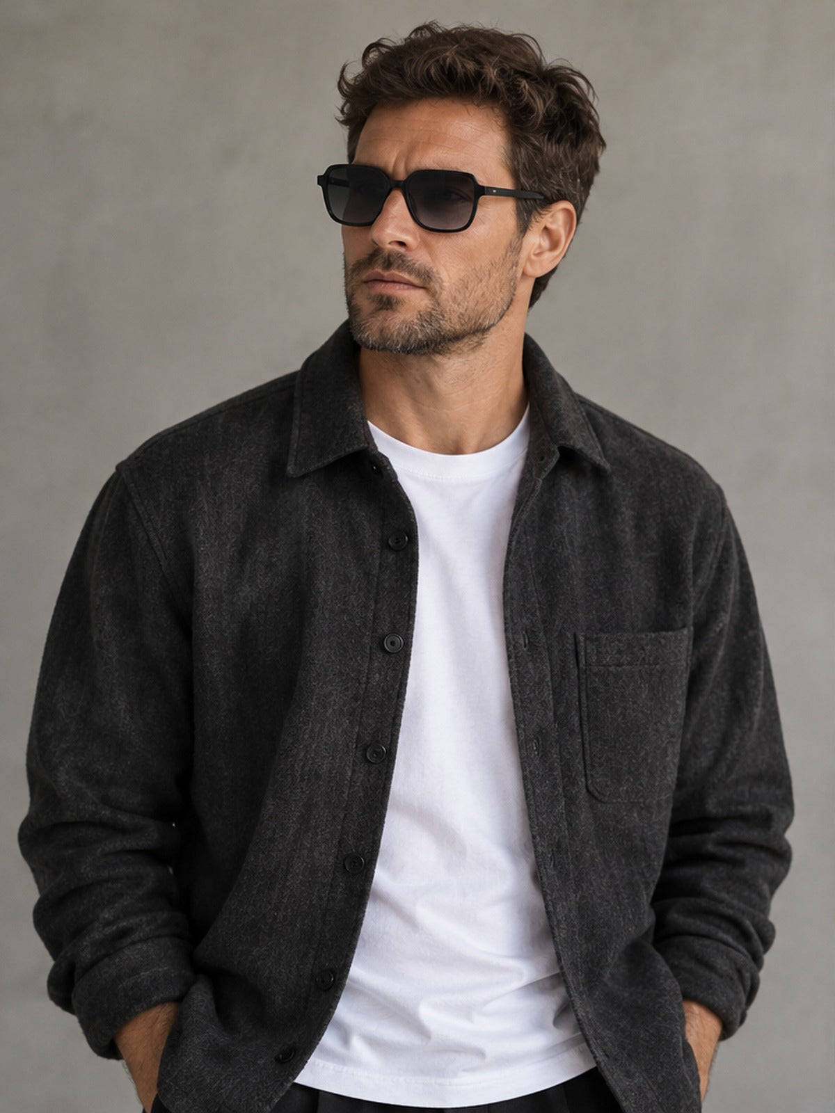 Gafas de Sol Cuadradas - Negro