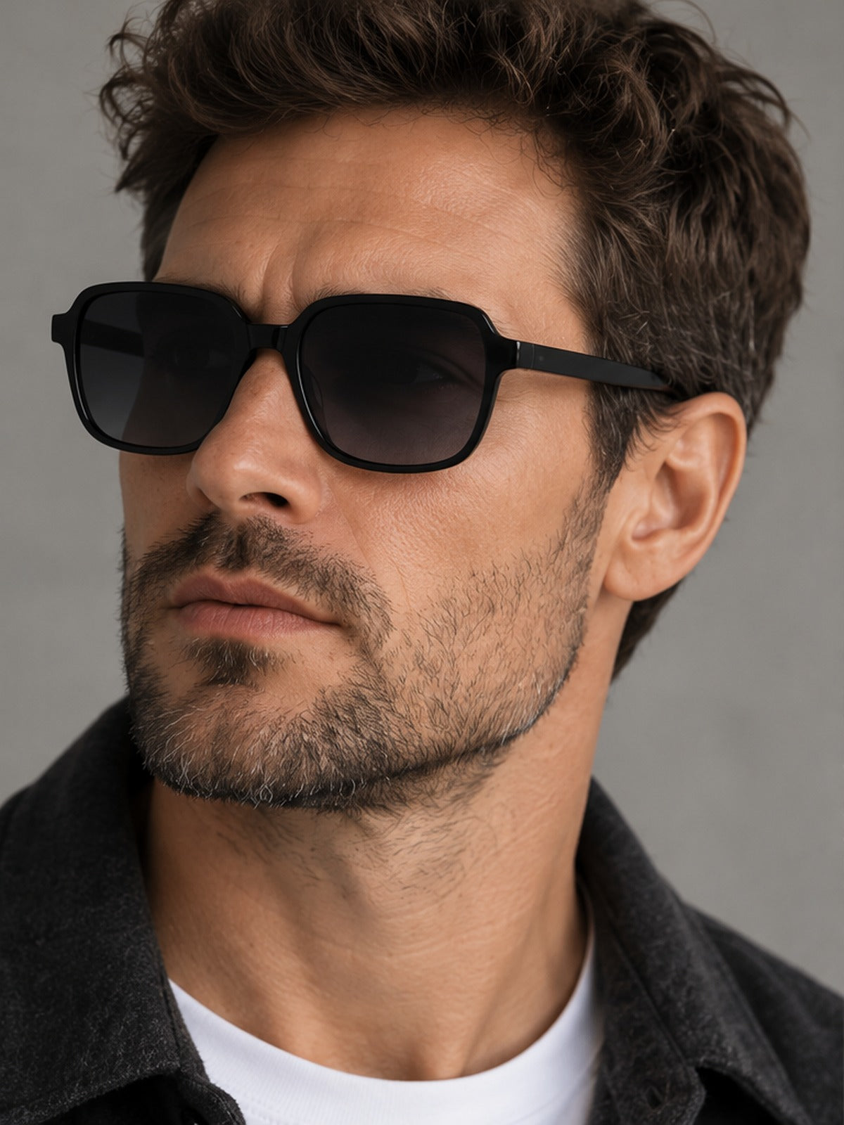 Gafas de Sol Cuadradas - Negro