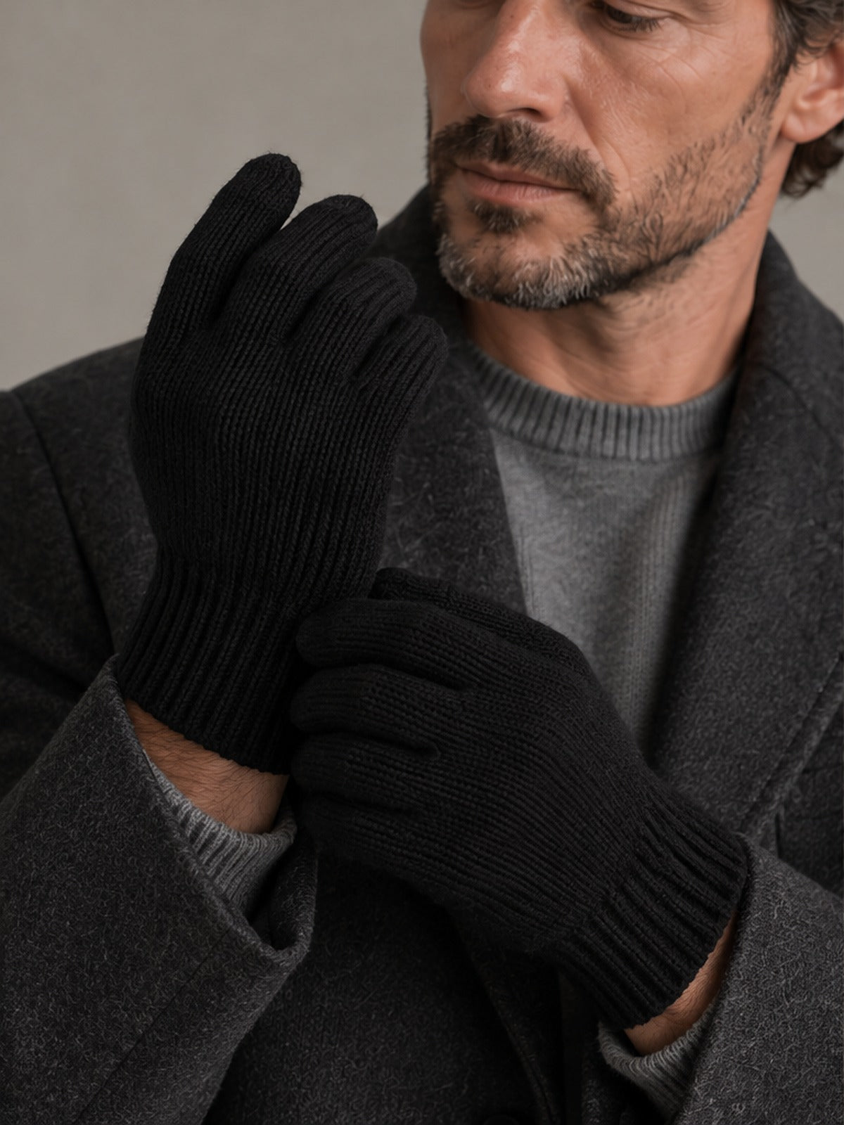 Guantes de Punto - Negro