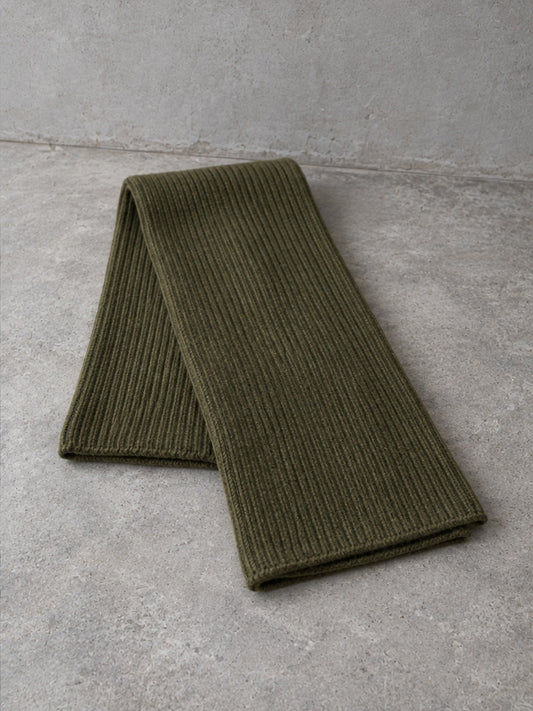Bufanda Elegante Acanalada - Verde oliva