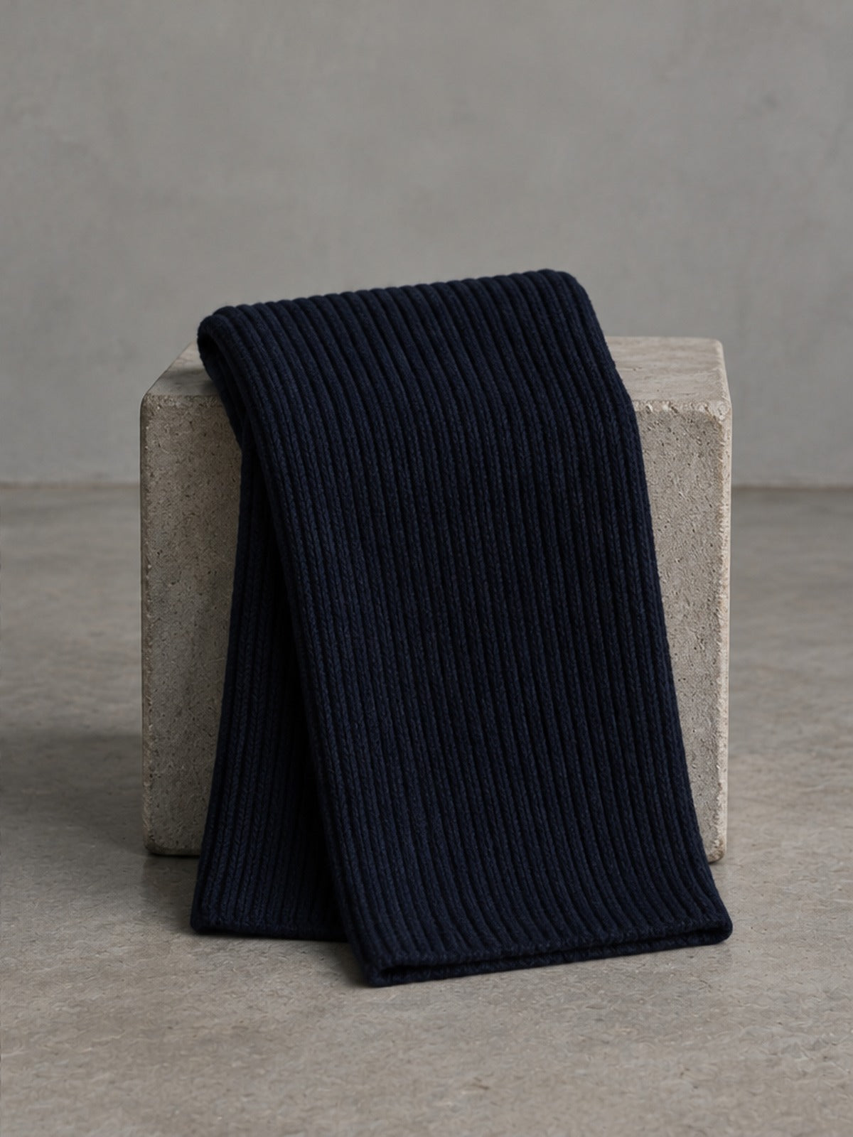 Bufanda Acanalada Elegante - Azul marino