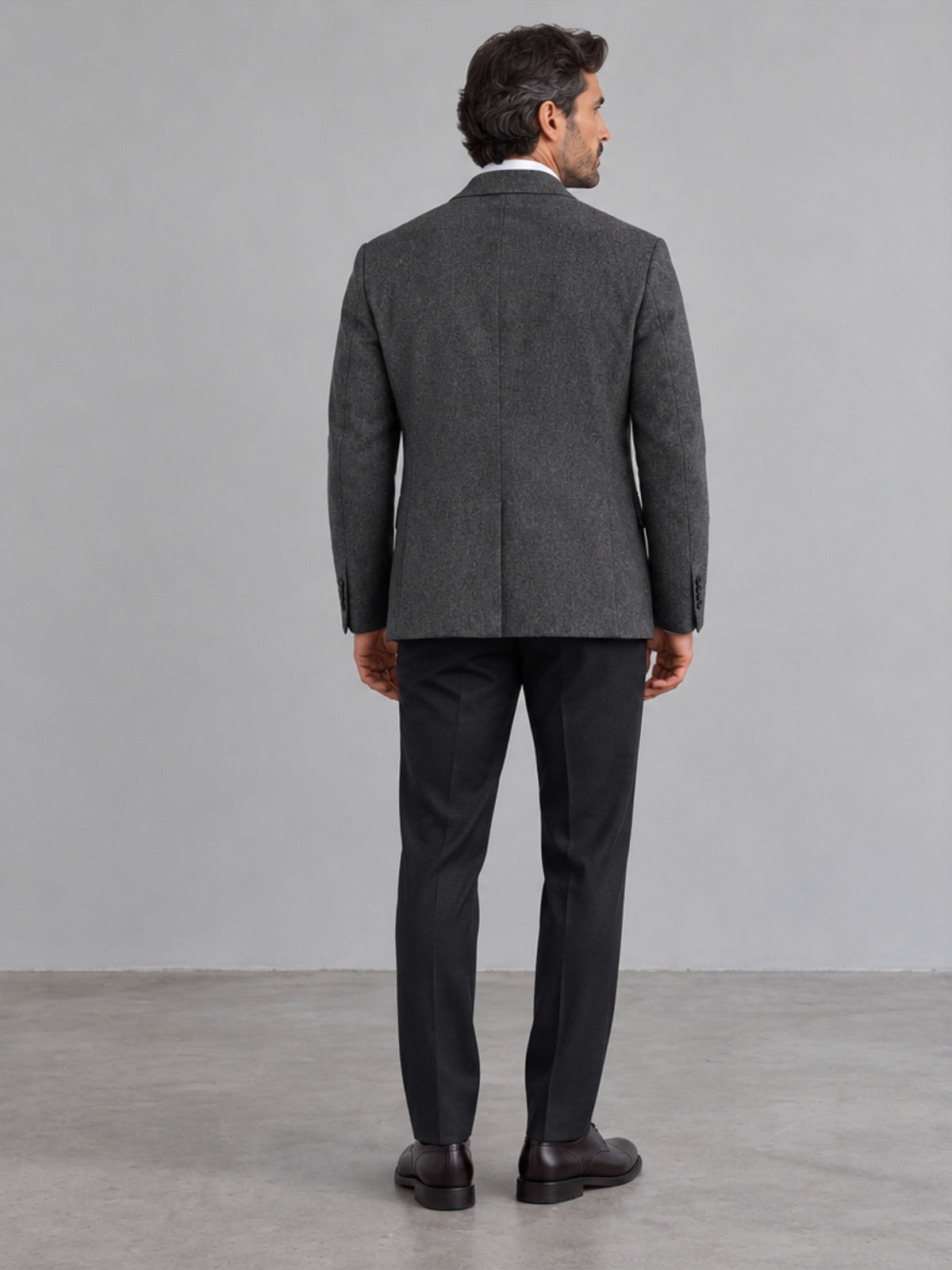 Chaqueta Esencial con Botonadura Sencilla - Gris Oscuro