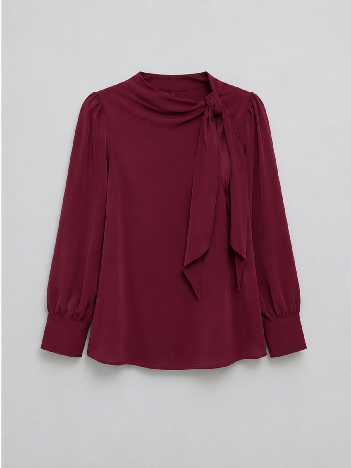 Blusa Versátil con Lazada - Burdeos