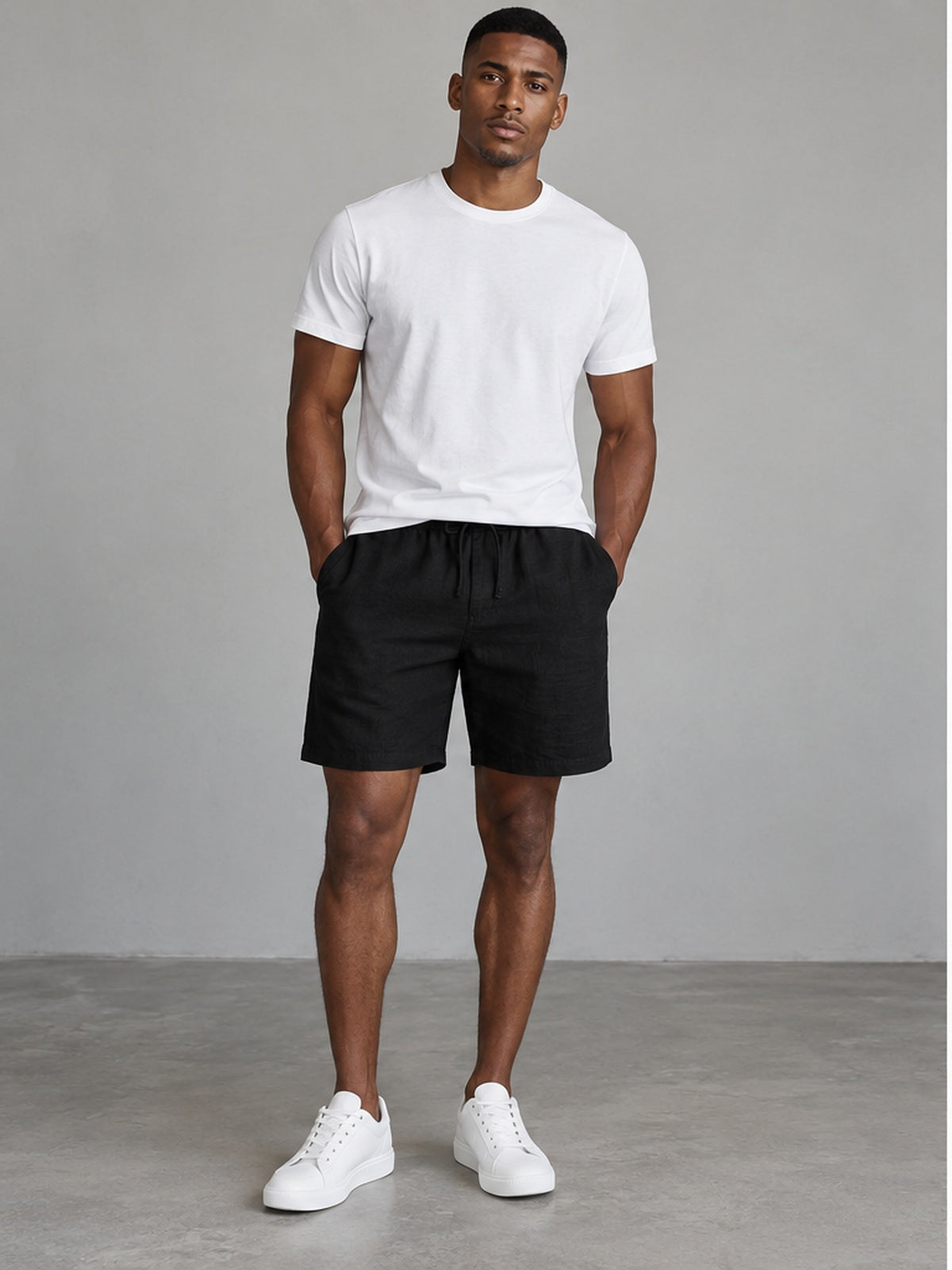 Bermuda Corta Elegante - Negro