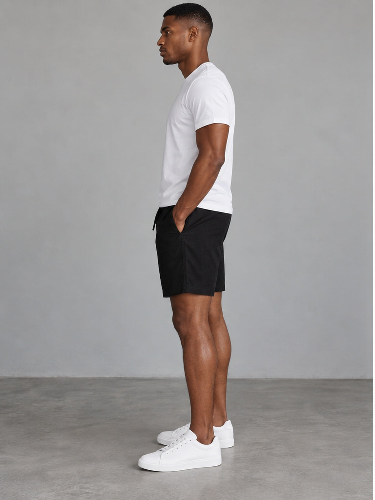 Bermuda Corta Elegante - Negro