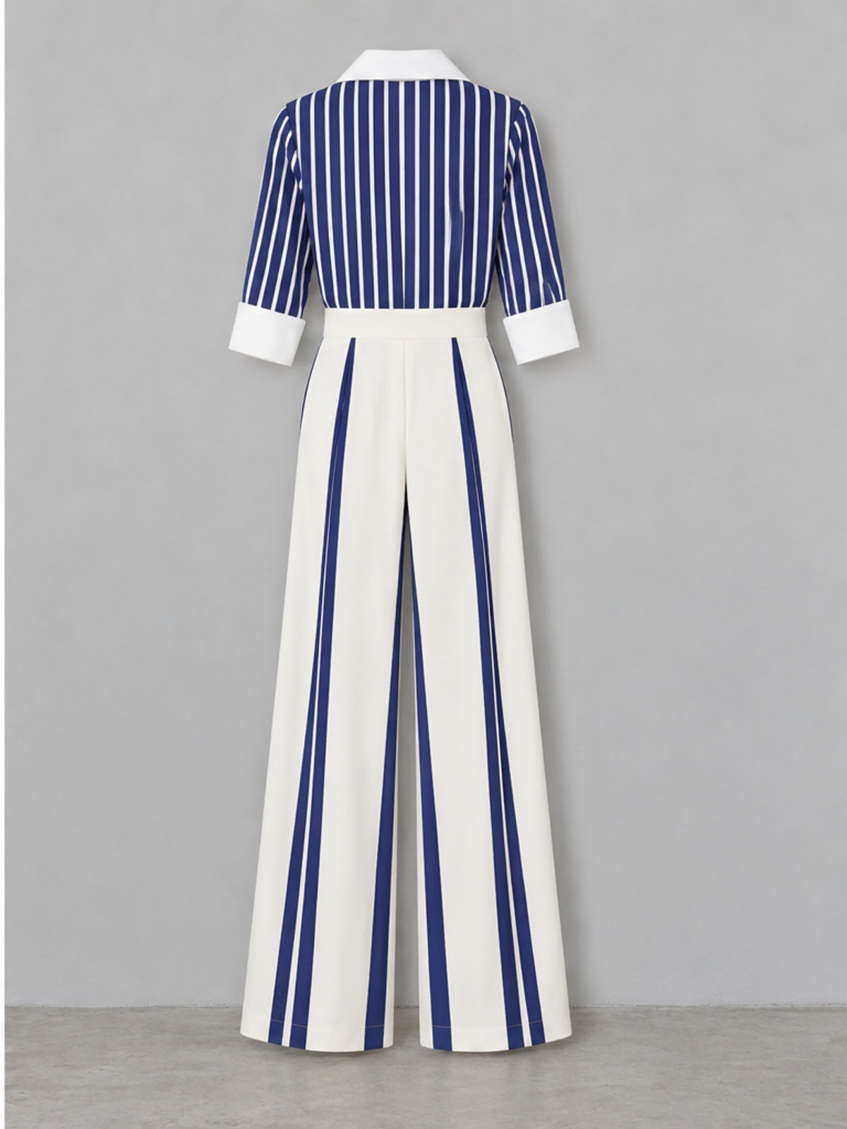 Conjunto Camisa y Pantalón a Rayas - Azul Marino