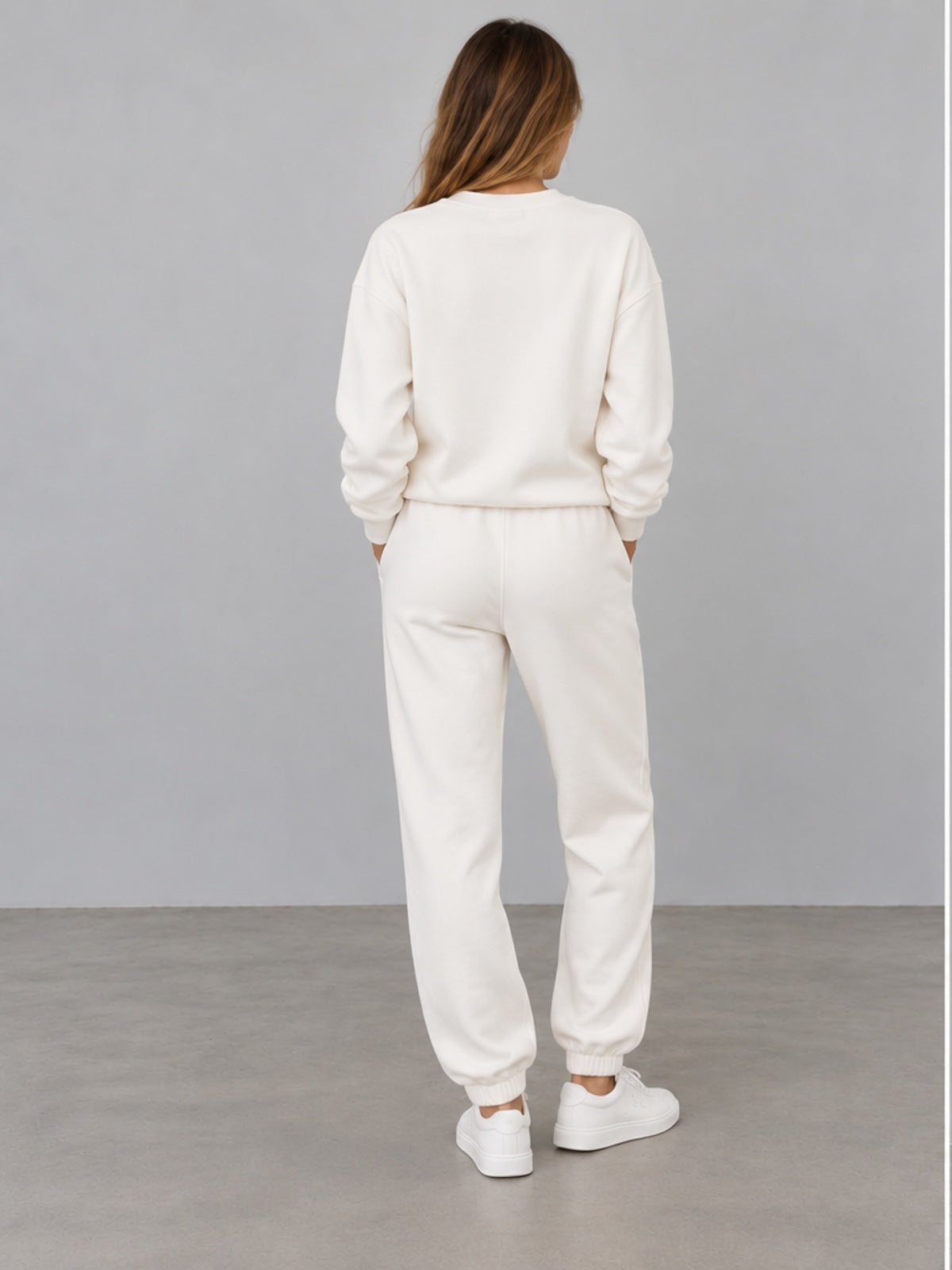Conjunto Sudadera y Pantalón Jogger - Blanco