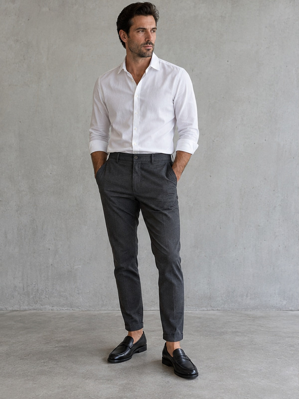 Mocasín Elegante Liso - Negro