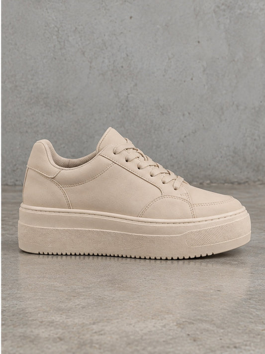 Zapatilla Plataforma - Beige