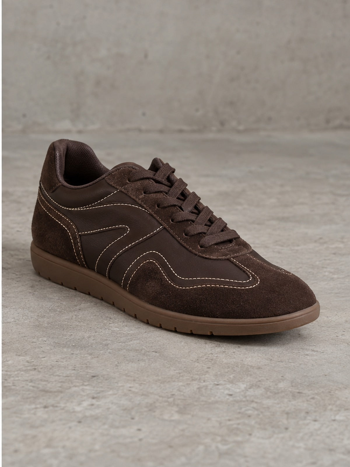 Zapatilla Pespuntes - Marrón Oscuro