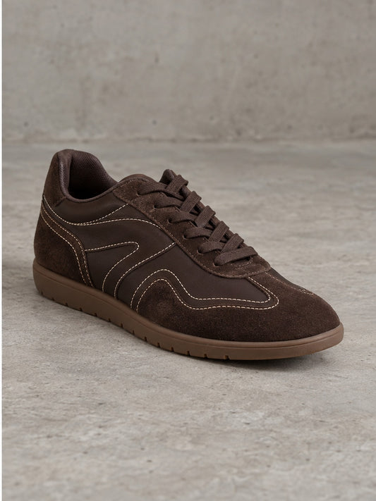 Zapatilla Pespuntes - Marrón Oscuro