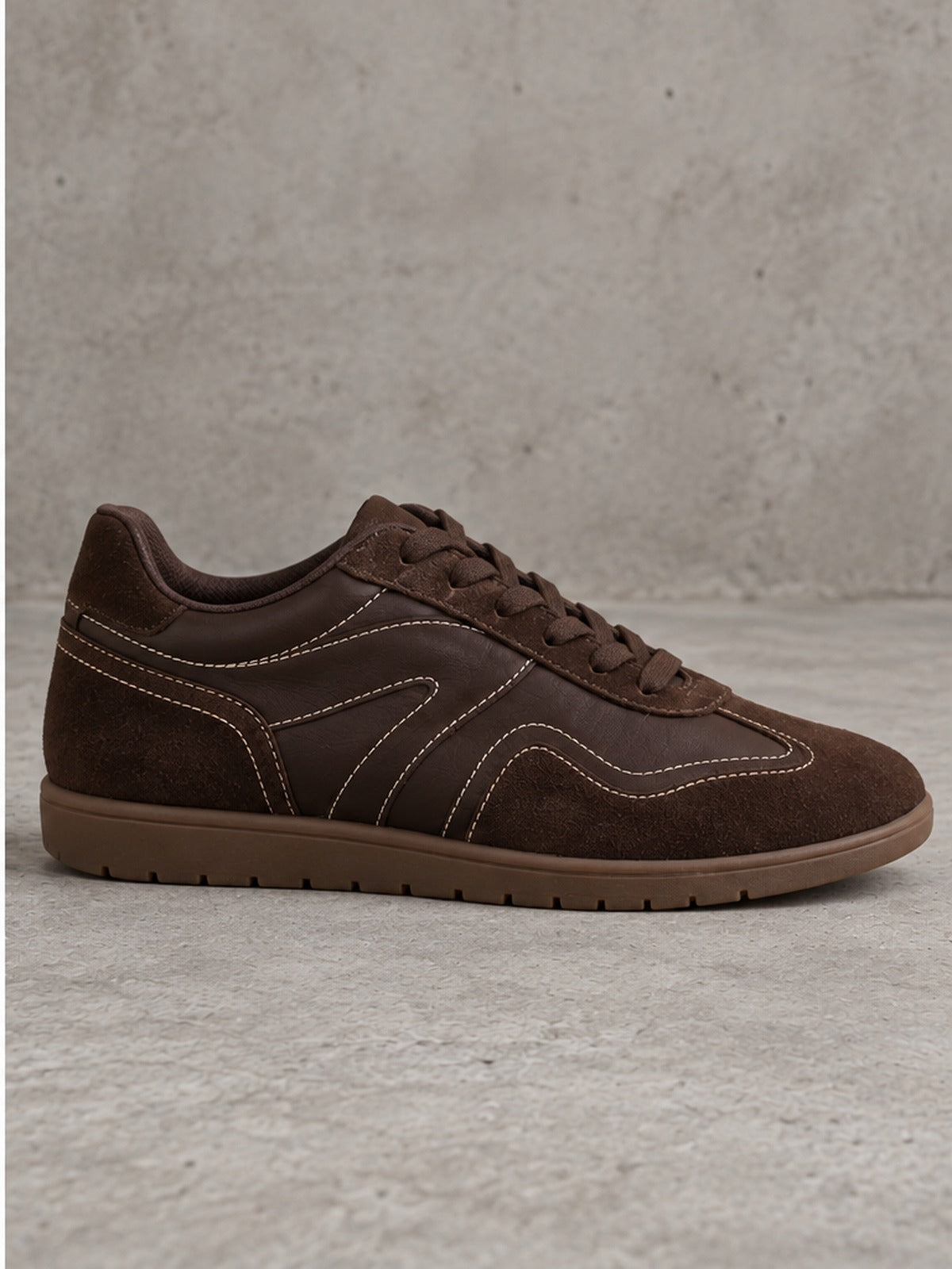Zapatilla Pespuntes - Marrón Oscuro