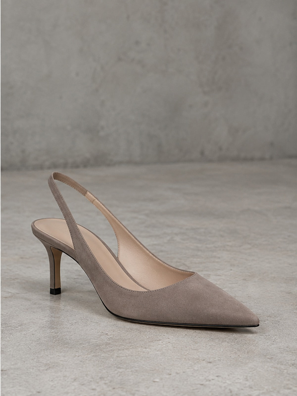 Zapato Destalonado Tacón - Gris Topo