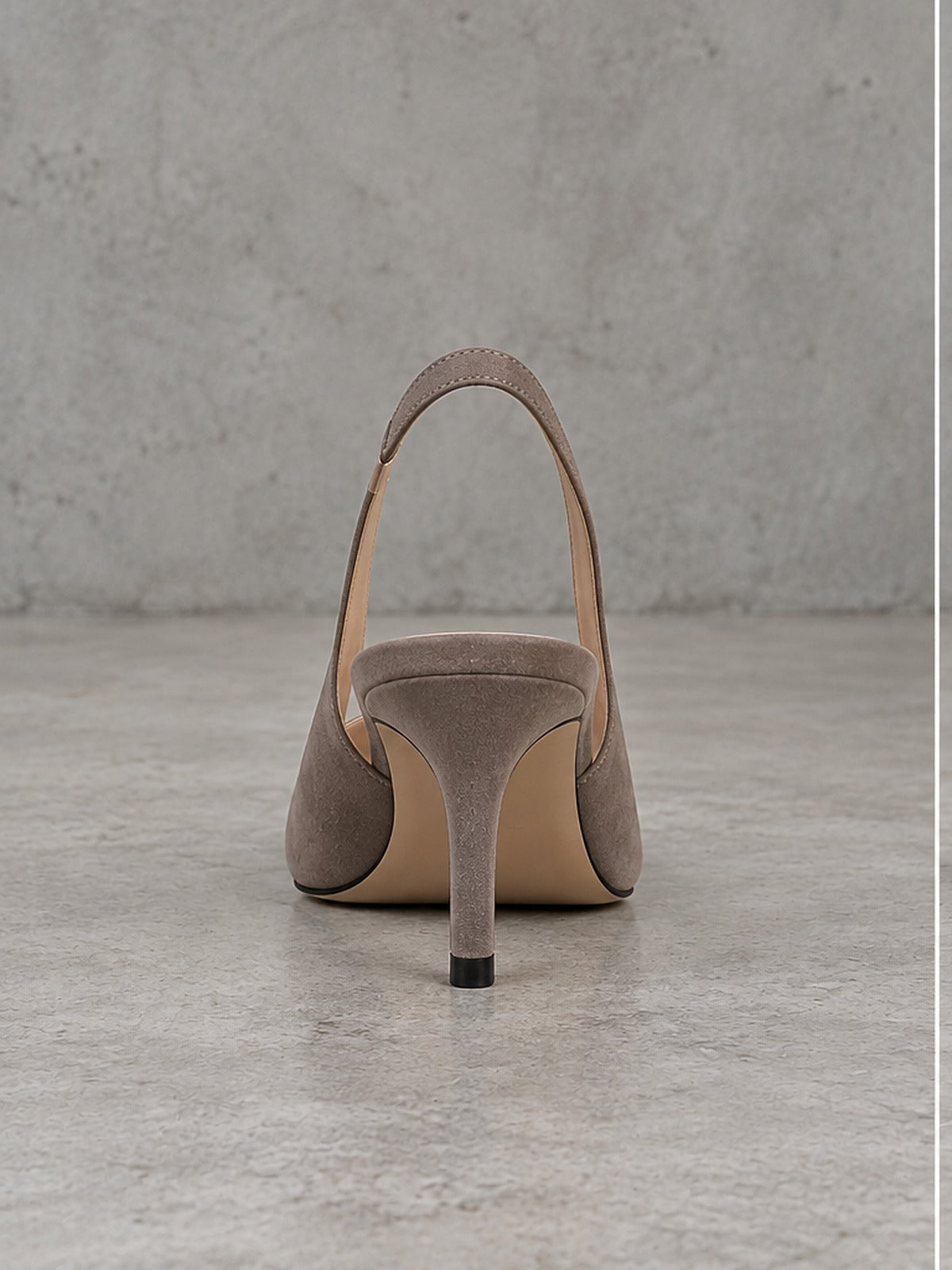 Zapato Destalonado Tacón - Gris Topo