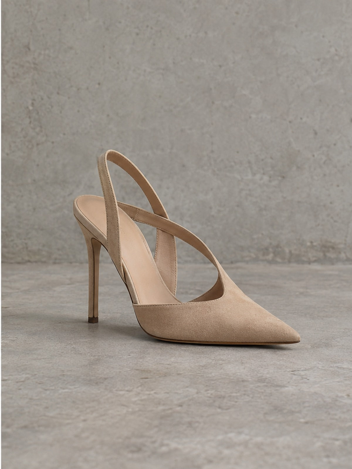 Zapato Tacón Asimétrico Versátil - Beige