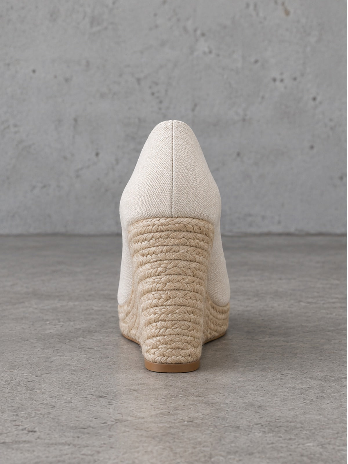 Zapato Tacón Cuña - Blanco Crudo