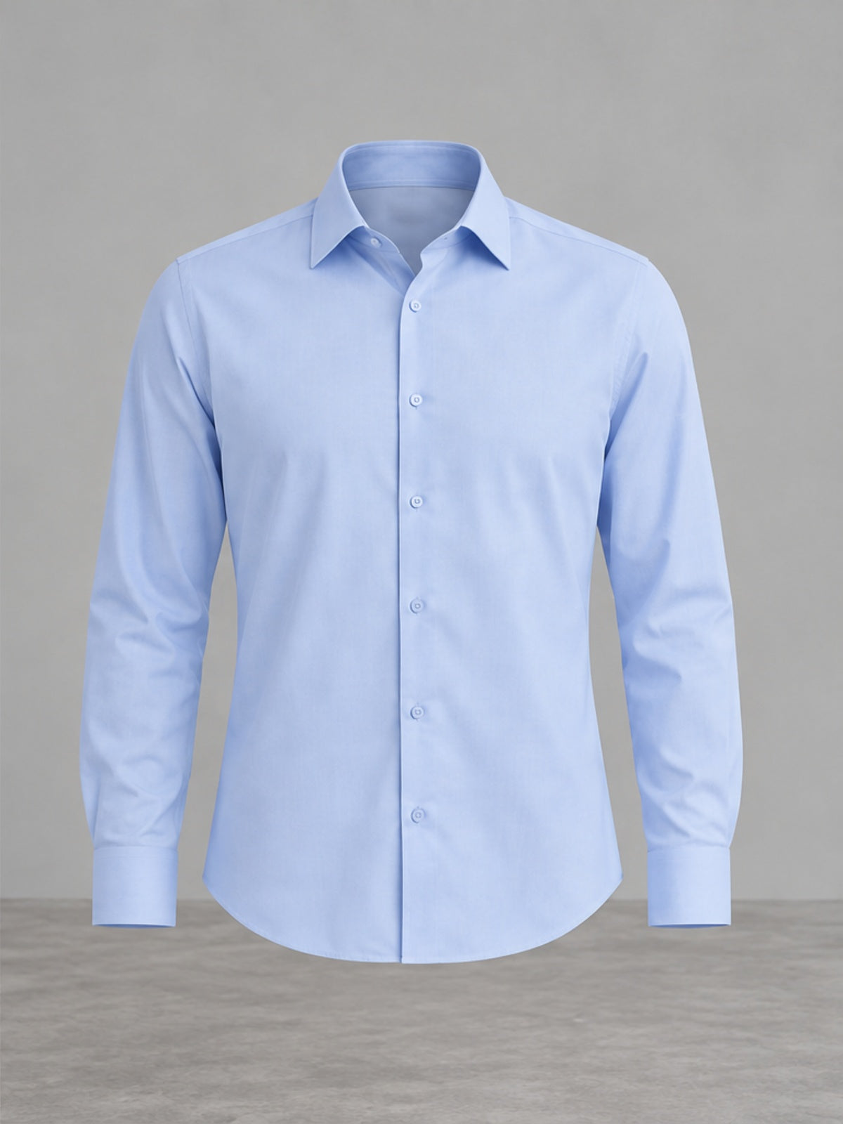 Camisa Sin Plancha Elástica - Azul Claro
